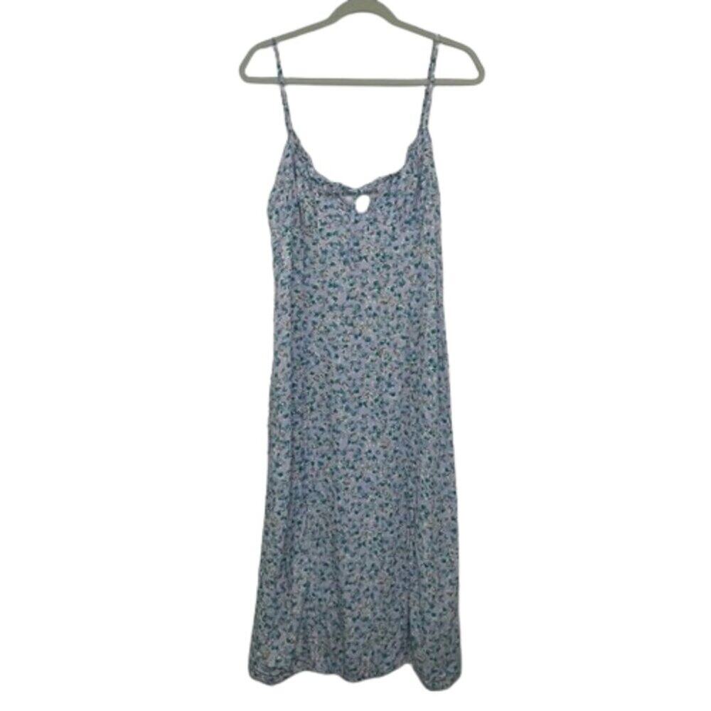 Aeropostale purple blue floral tank midi dress size XL